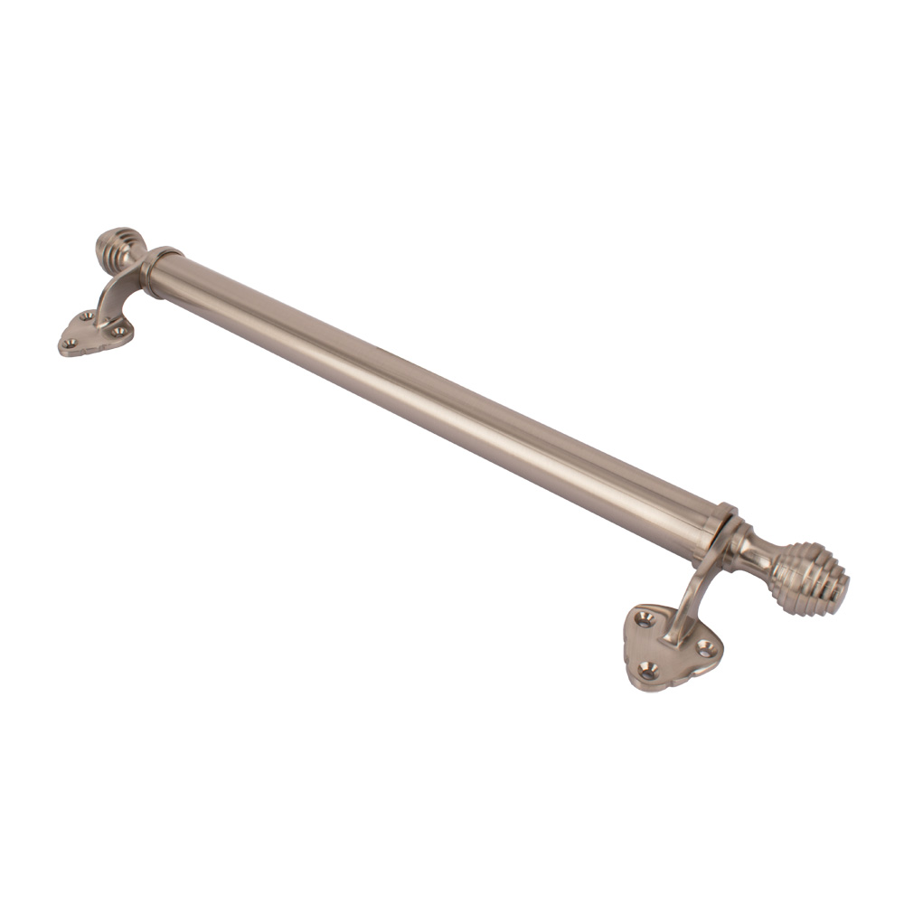 Sash Heritage Victorian Sash Bar with Reeded Ends and Standard Feet - 140mm - Satin Nickel